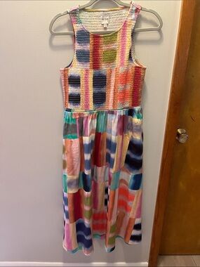 NIC+ZOE Women’s Multicolor Patchwork Tank Dress - Pink, Blue, Green, Yellow